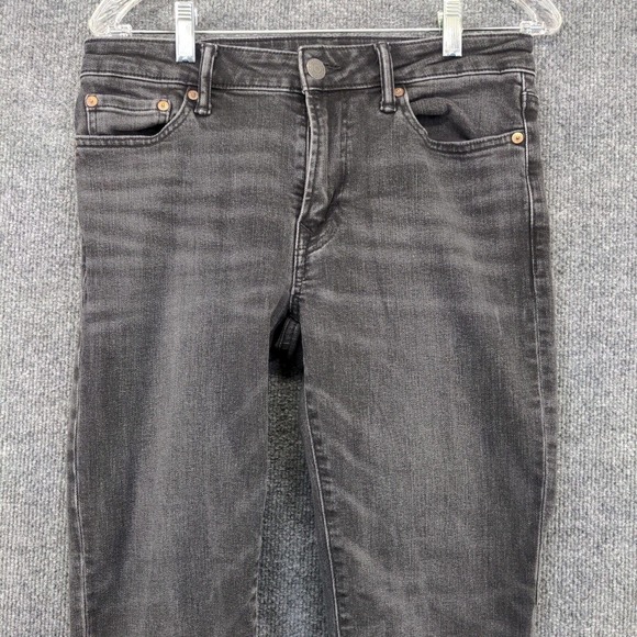 American Eagle Outfitters Men's Straight Leg Jeans Black 30x32 5-Pocket Whisker - Picture 3 of 11